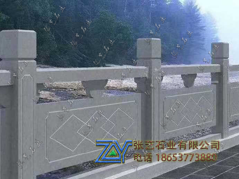 青石線條欄桿護(hù)欄